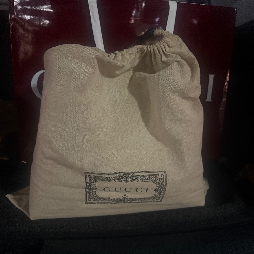 Gucci Padlock Large Gg Supreme Canvas & Leathe Tote Women's Brown